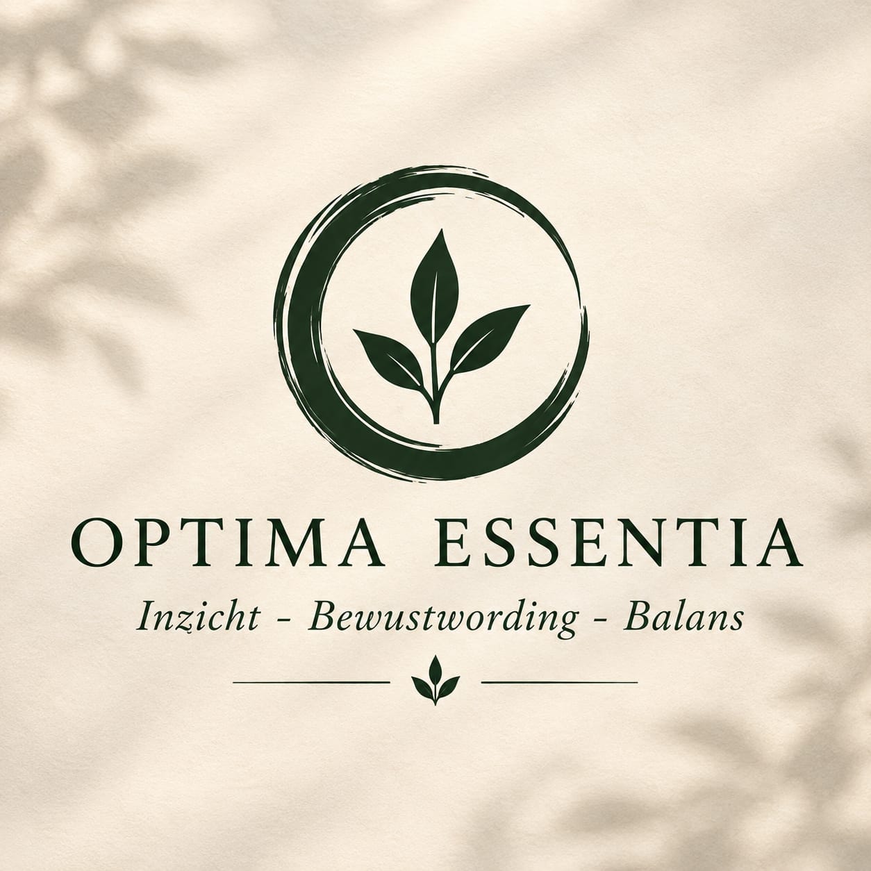 Optima Essentia logo met de tekst Inzicht - Bewustwording - Balans